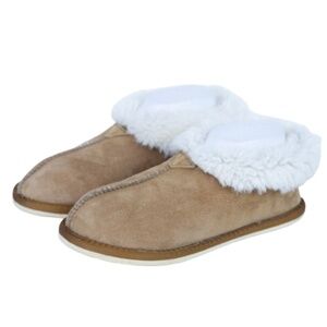Celtic & Co. Shearling Bootee Slippers Size 8 Handmade Sheepskin UK England EUC
